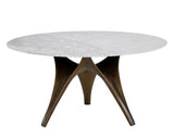 Bijon Dining Table 59" Marble Top With Sculptural Base