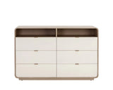 Kayden Dresser - Oyster Shagreen With Antique Brass