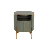 Paloma Wooden Steel Round End Table