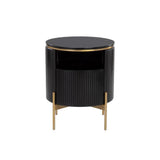 Paloma Wooden Steel Round End Table