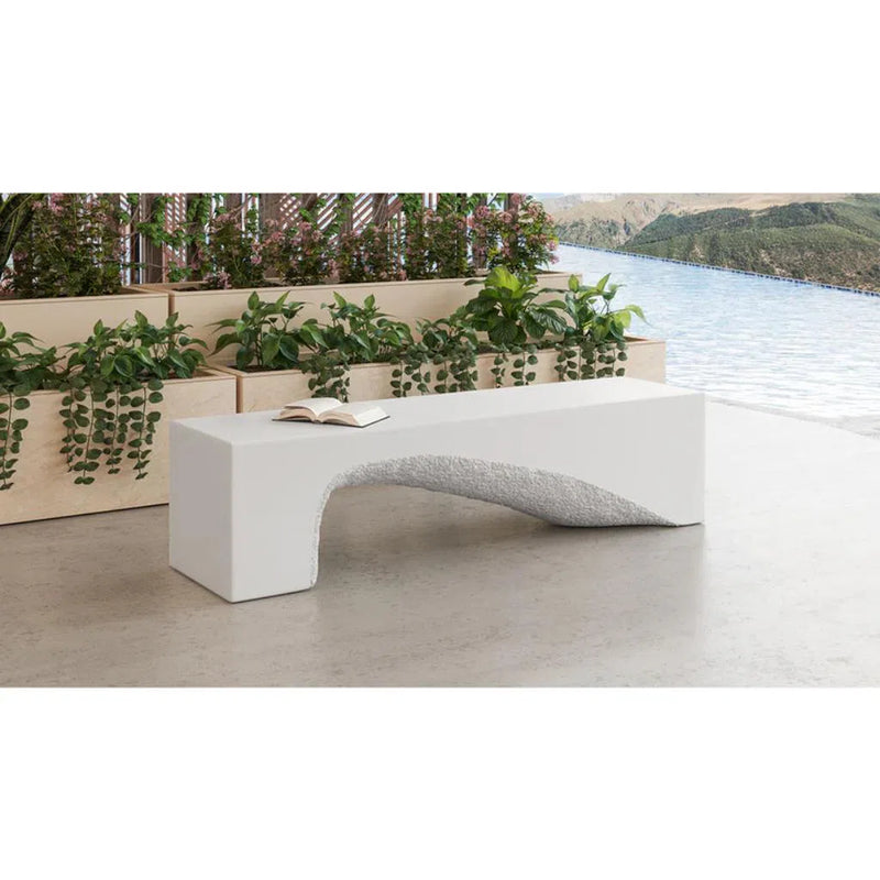 Soma Concrete Outdoor Backless Bench