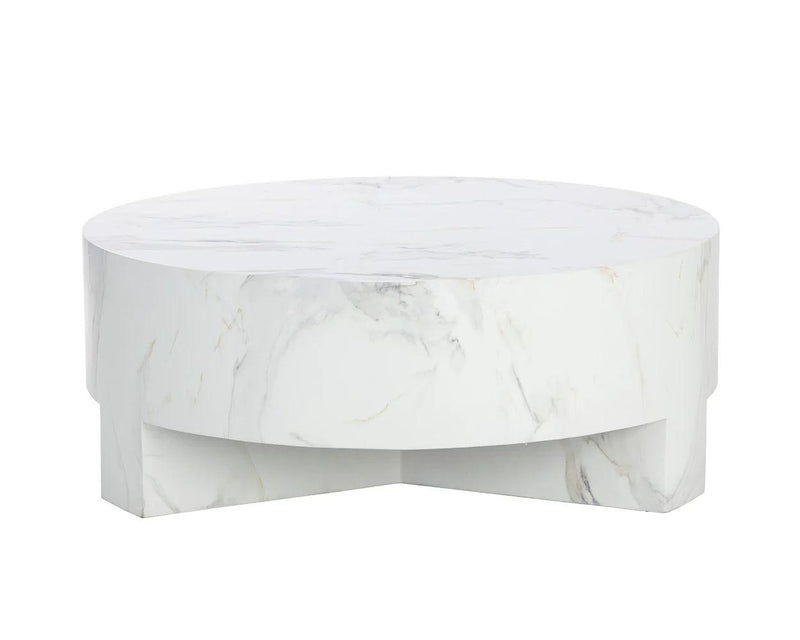 Mirella Coffee Table With White Marble Finish