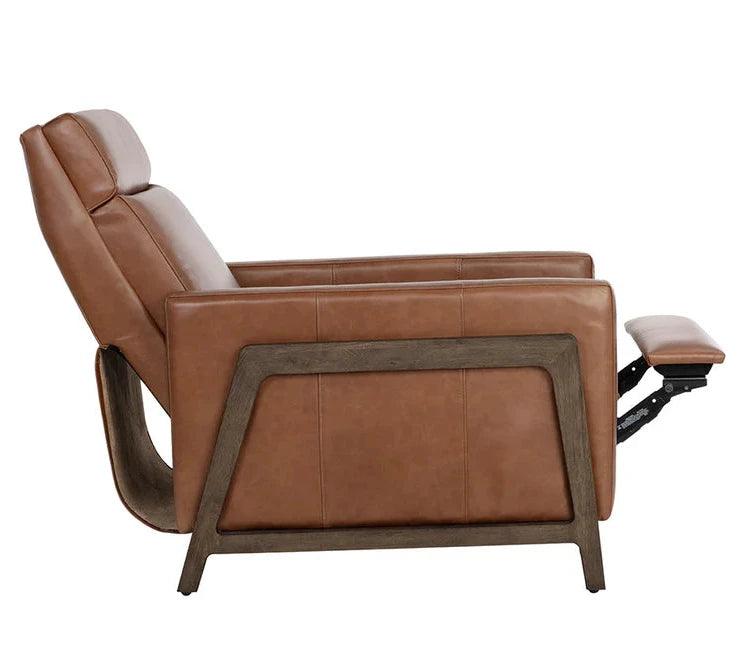 Brandon Recliner Shalimar Tobacco Leather Modern Chair