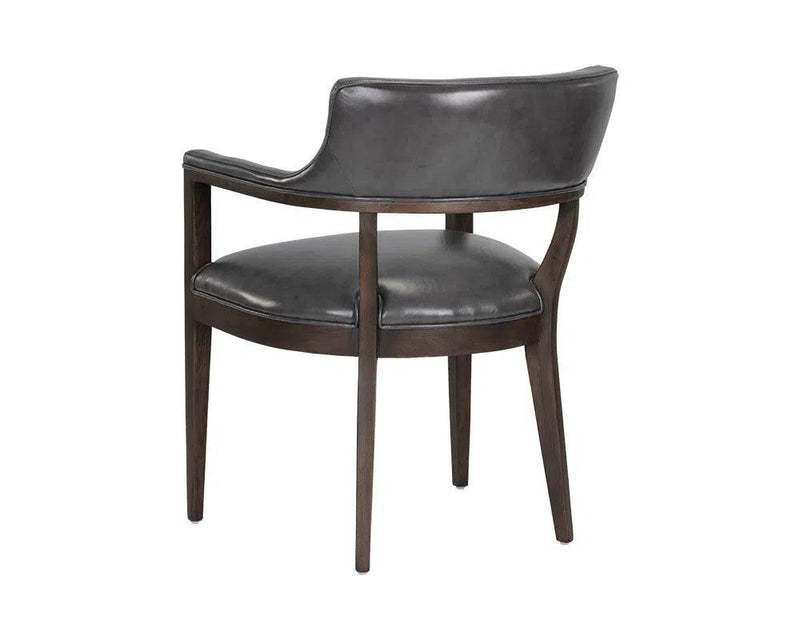 Brylea Leather Upholstered Dining Armchair