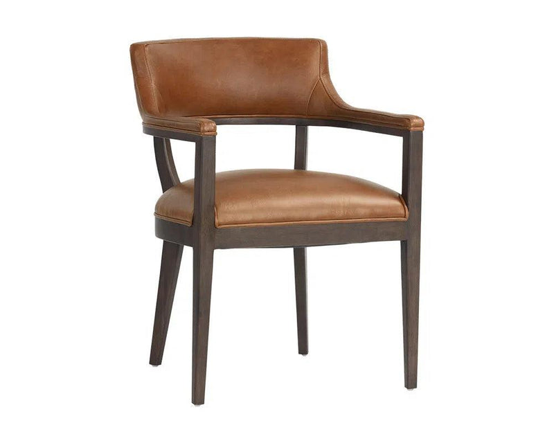 Brylea Leather Upholstered Dining Armchair