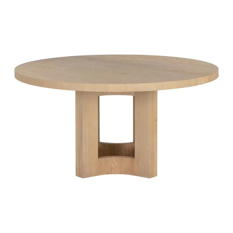 60" Elma Wooden Round Dining Table