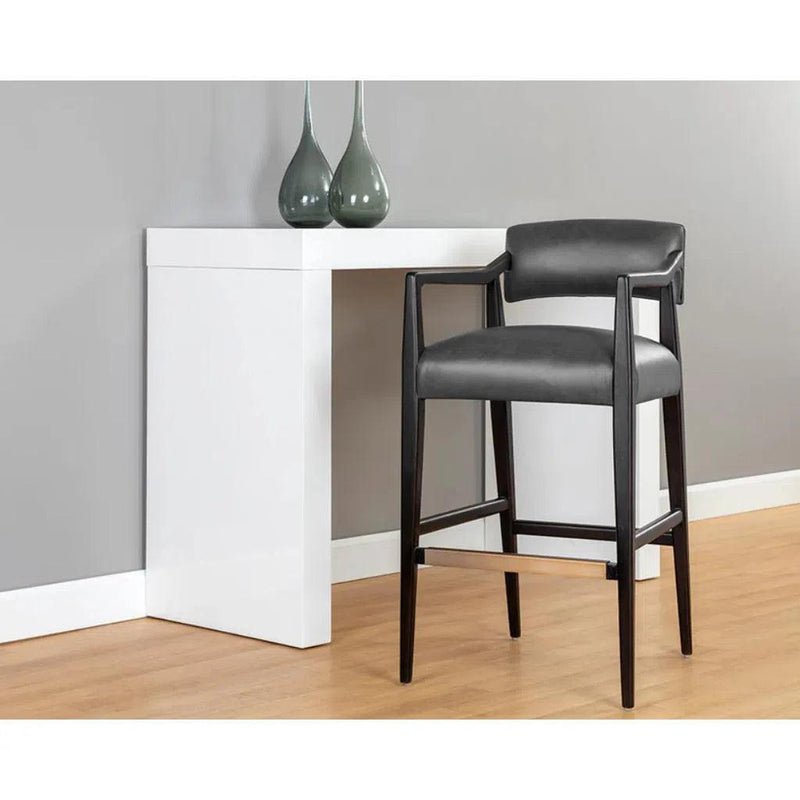 Keagan Leather Upholstered Barstool