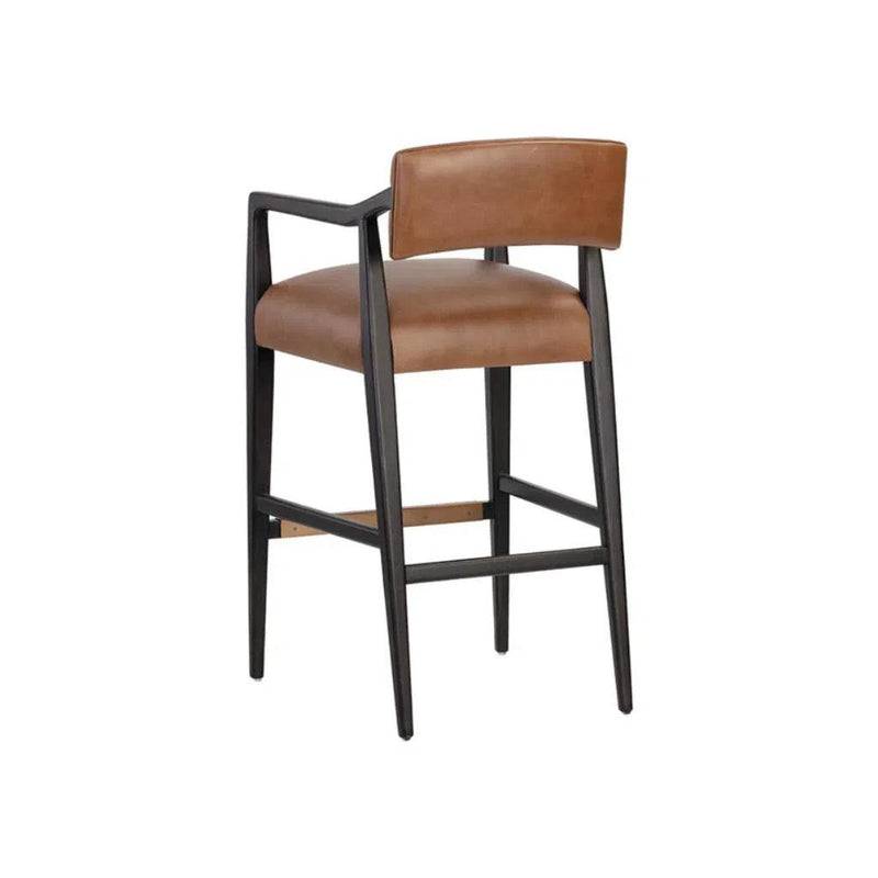 Keagan Leather Upholstered Barstool