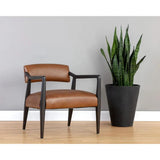 Keagan Leather Upholstered Lounge Chair