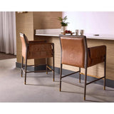 Mauti Leather Upholstered Modern Armchair