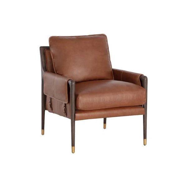 Mauti Leather Upholstered Modern Armchair