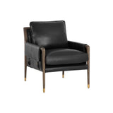 Mauti Leather Upholstered Modern Armchair