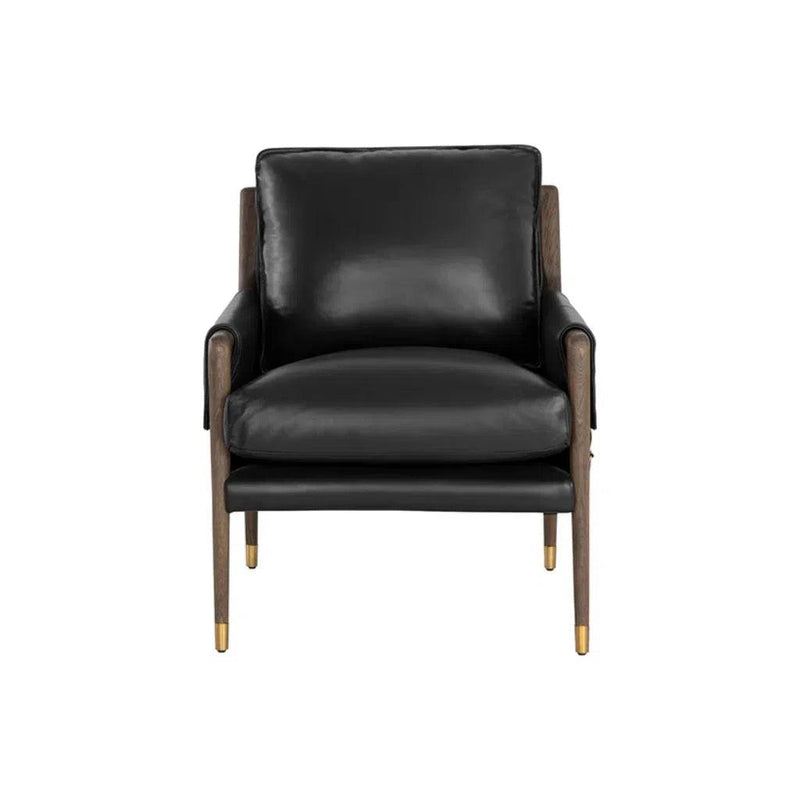 Mauti Leather Upholstered Modern Armchair