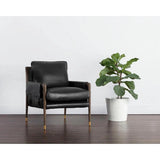 Mauti Leather Upholstered Modern Armchair