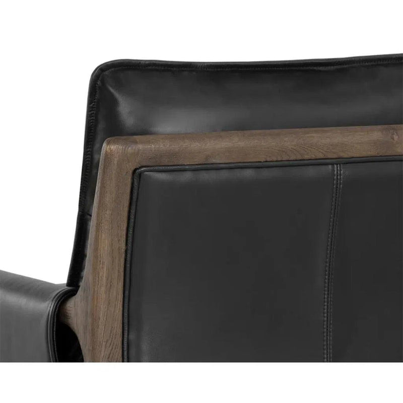 Mauti Leather Upholstered Modern Armchair