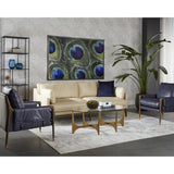 Mauti Leather Upholstered Modern Armchair