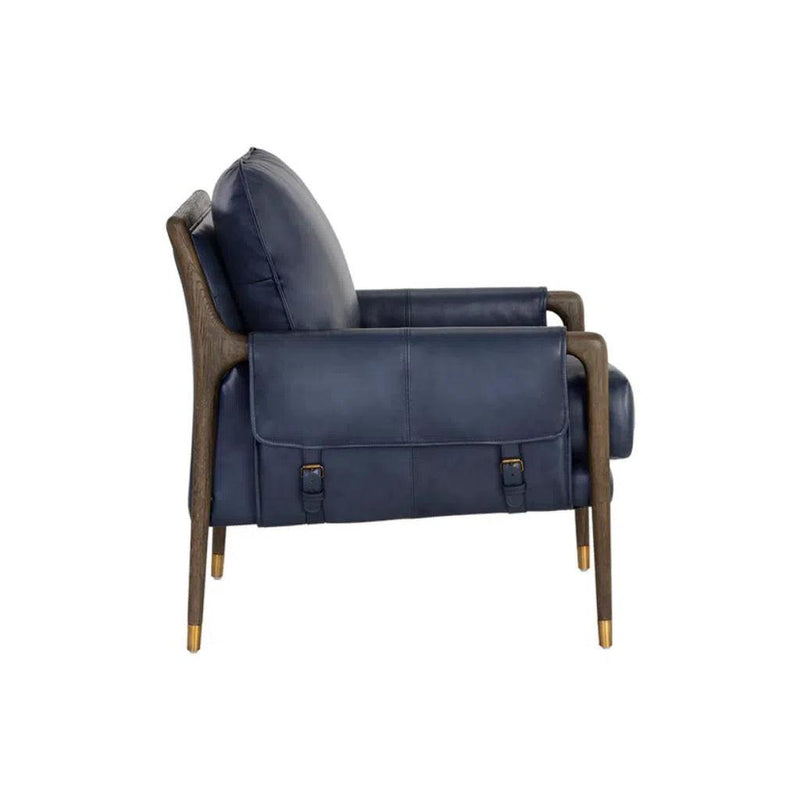 Mauti Leather Upholstered Modern Armchair