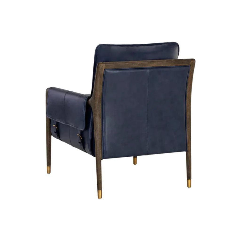 Mauti Leather Upholstered Modern Armchair