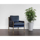 Mauti Leather Upholstered Modern Armchair