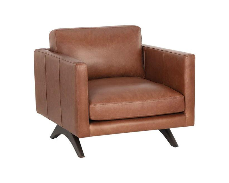 Rogers Leather Upholstered Stylish Armchair