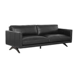 Rogers Leather Upholstered Black Sofa