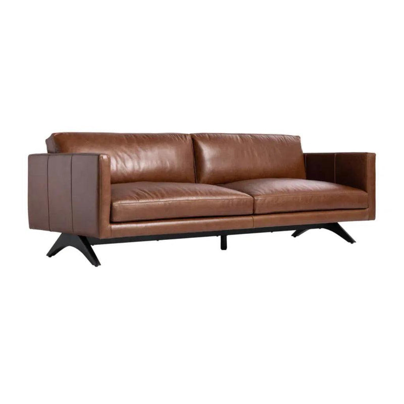 Rogers Leather Upholstered Stylish Sofa