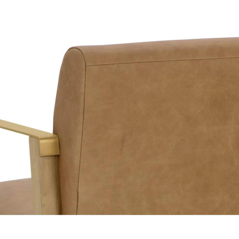 Earl Leather Upholstered Lounge Chair