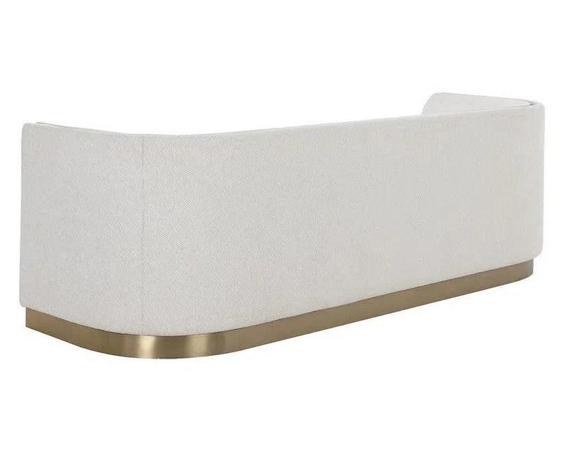 Larron Sofa Rhea Light Barley - Gold Trim Modern Design