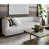 Larron Sofa Rhea Light Barley - Gold Trim Modern Design