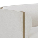 Larron Sofa Rhea Light Barley - Gold Trim Modern Design