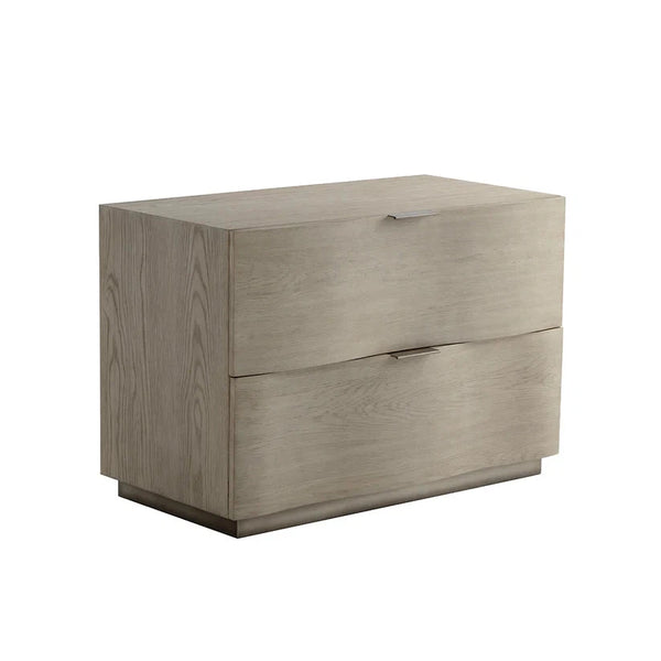 Hoyos Nightstand With Soft Closing Drawers And Brass Handles