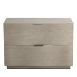 Hoyos Nightstand With Soft Closing Drawers And Brass Handles