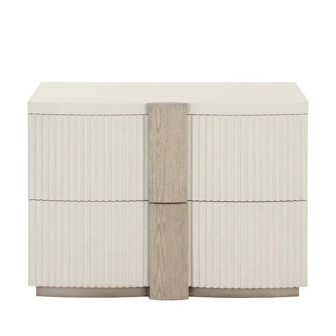 Venetta Nightstand With Light Oak Handles And Soft Closings