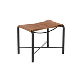 Riz Leather Upholstered Stool