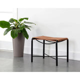 Riz Leather Upholstered Stool