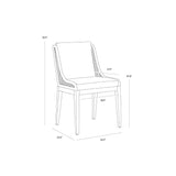 Sorrento Fabric Outdoor Armless Dining Chair