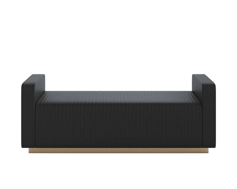 Odette Leather Upholstered Backless Bench