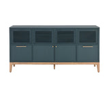 Rivero Teal Sideboard With Gold Handles And Ample Storage