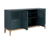 Rivero Teal Sideboard With Gold Handles And Ample Storage