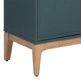 Rivero Teal Sideboard With Gold Handles And Ample Storage