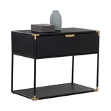 Doone Iron Black Nightstand