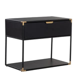 Doone Iron Black Nightstand