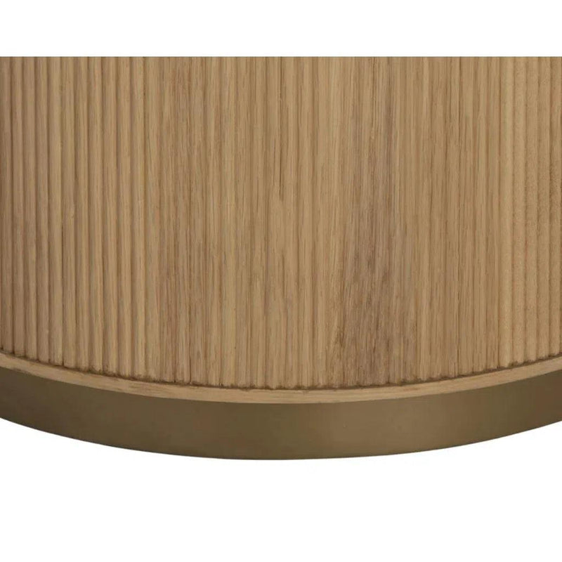 Kalla Wooden Round Side Table