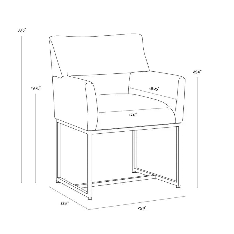 Greco Polyester Upholstered Dining Armchair