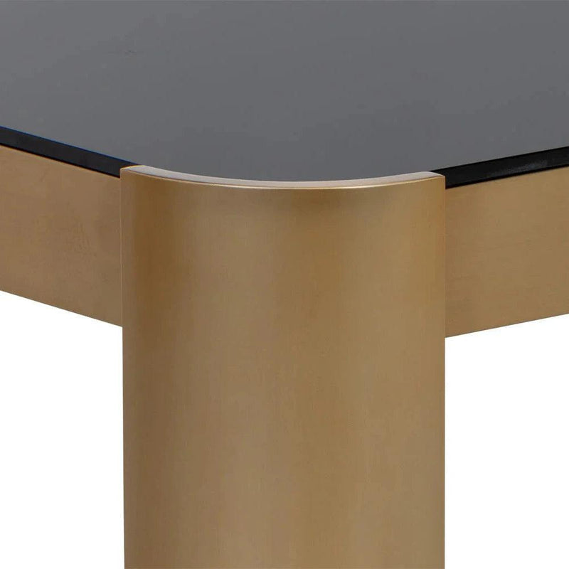 Irvine Coffee Table With Smoked Glass And Gold Legs