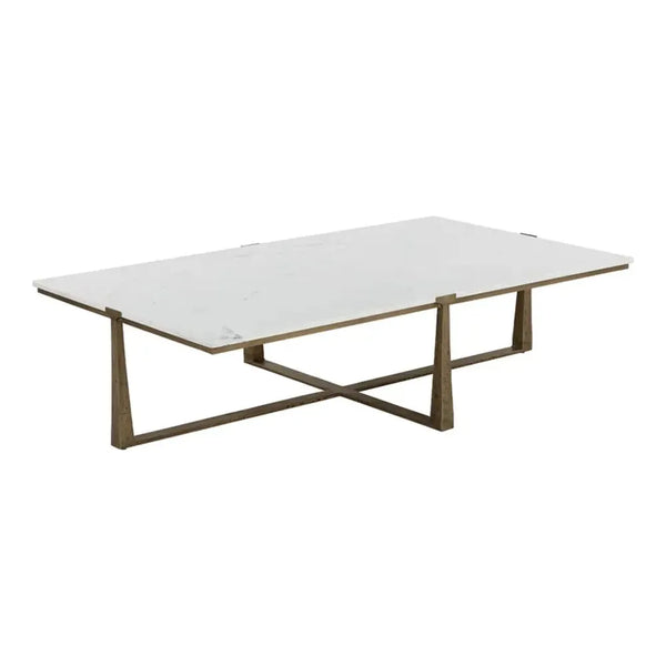 Cowell Marble Topped Rectangular Coffee Table