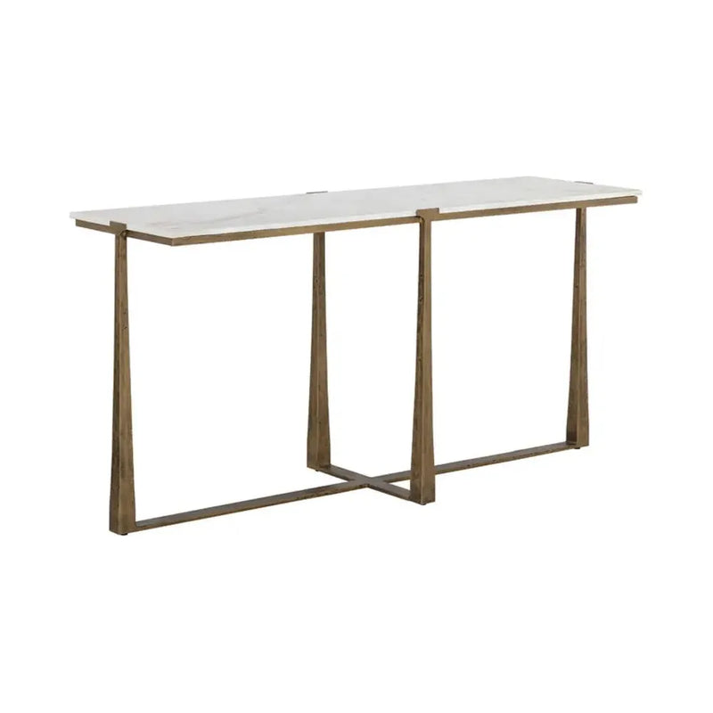 Cowell Marble Topped Rectangular Console Table