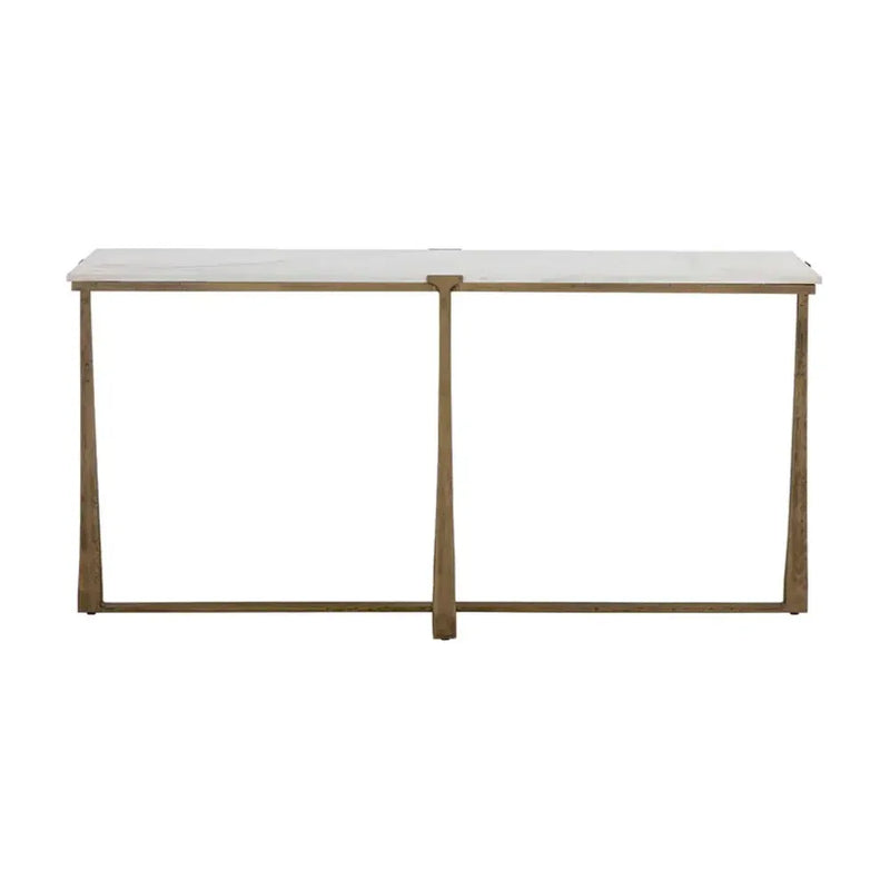 Cowell Marble Topped Rectangular Console Table