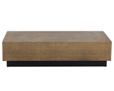 Albans Coffee Table With Brass Finish And Etched Top