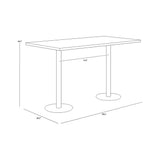 Corina Modern Designed Durable Iron Bar Table